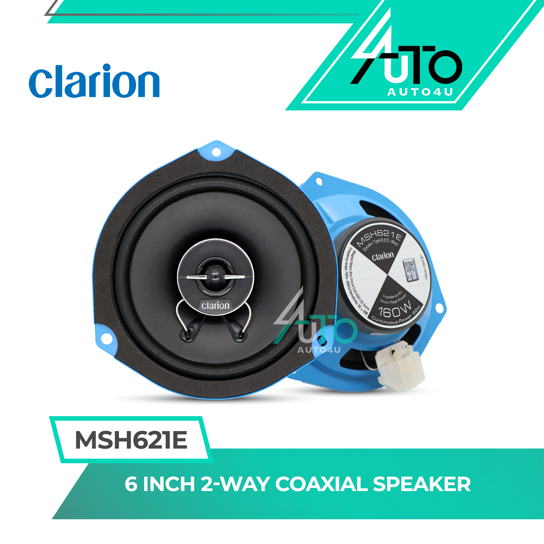 Clarion 6" Inch Combo Set (Front & Rear)
