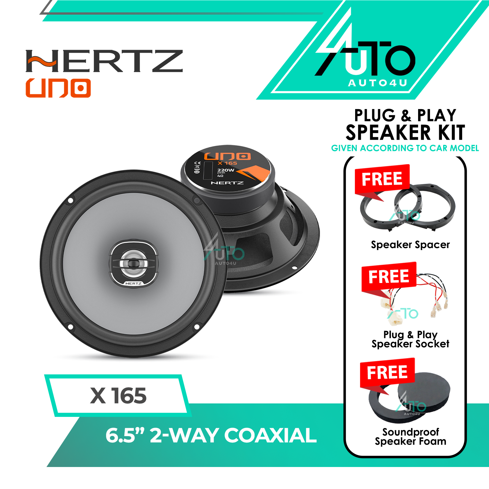 Hertz Uno Combo Set (Front & Rear)