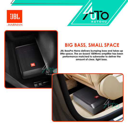 JBL Basspro Nano | 6x8" Underseat Active Subwoofer