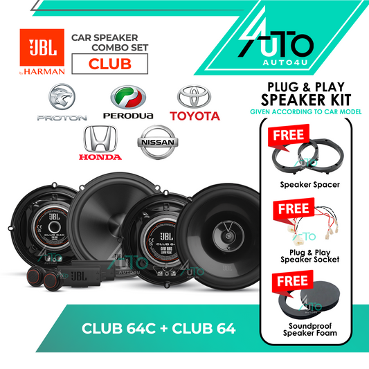 JBL Club 64 Combo Set (Front & Rear)