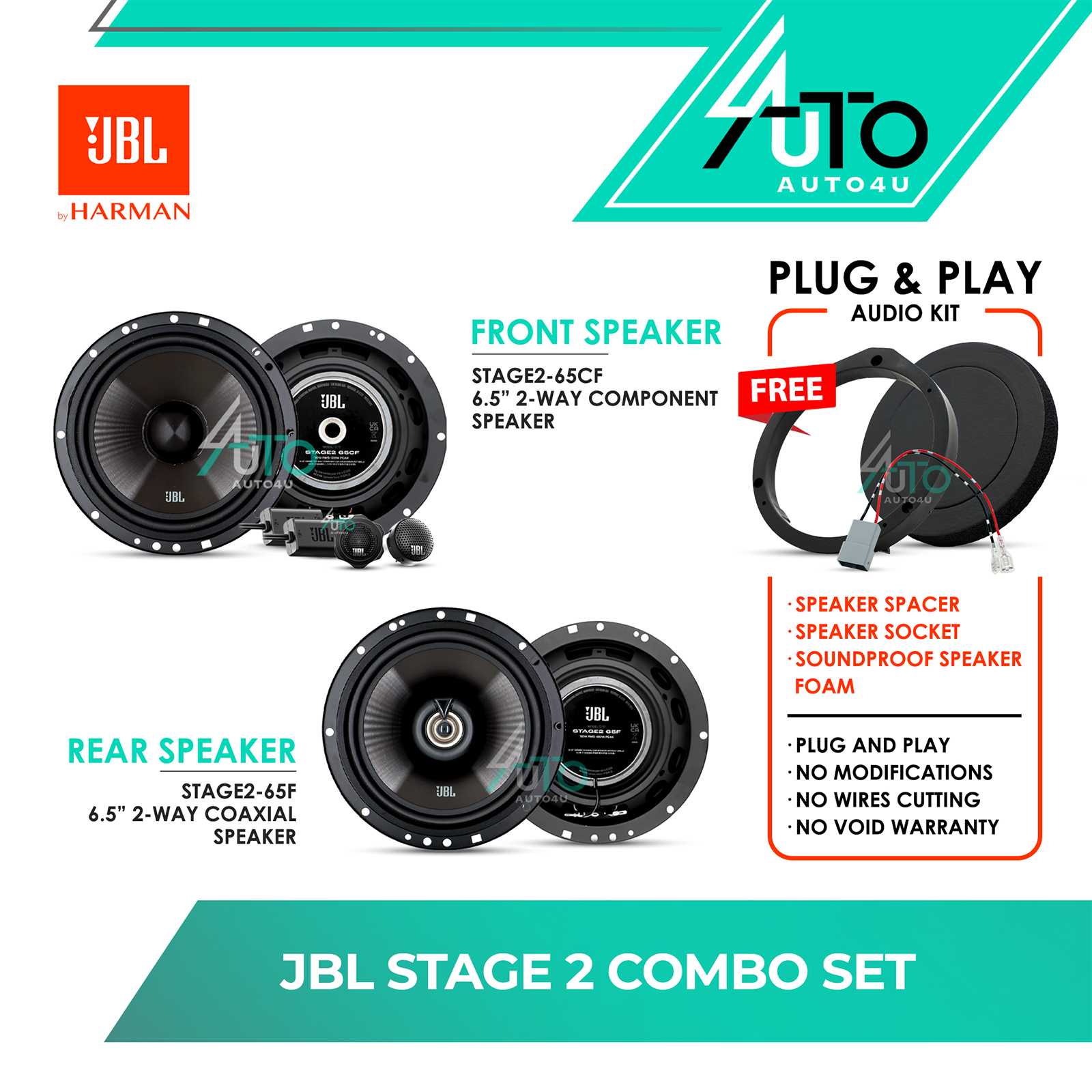 JBL Stage2 Combo Set (Front & Rear)